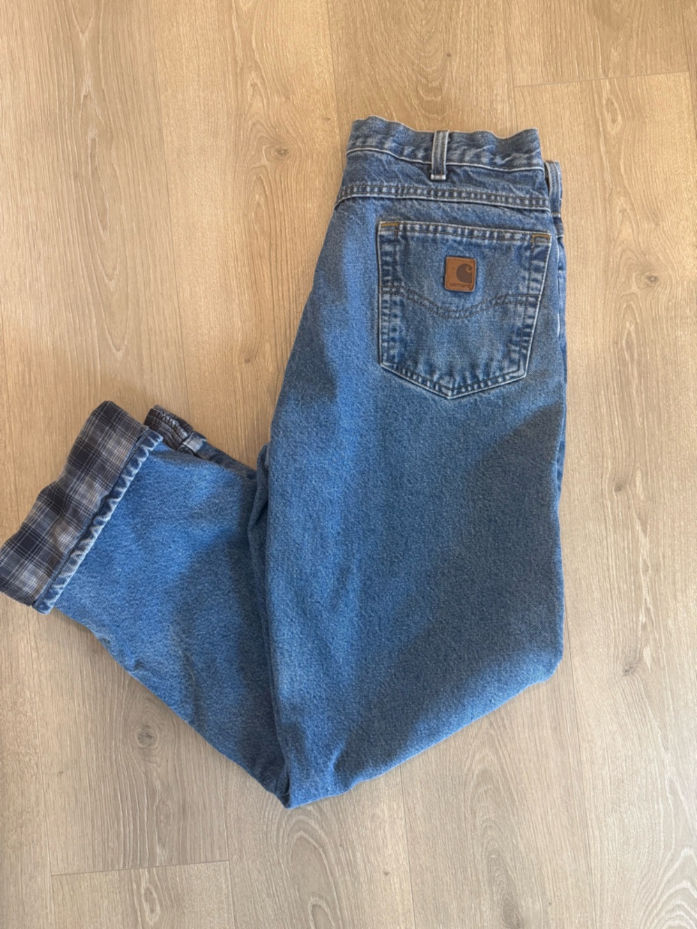 Carhartt Men's Medium Blue Relaxed Straight Jeans